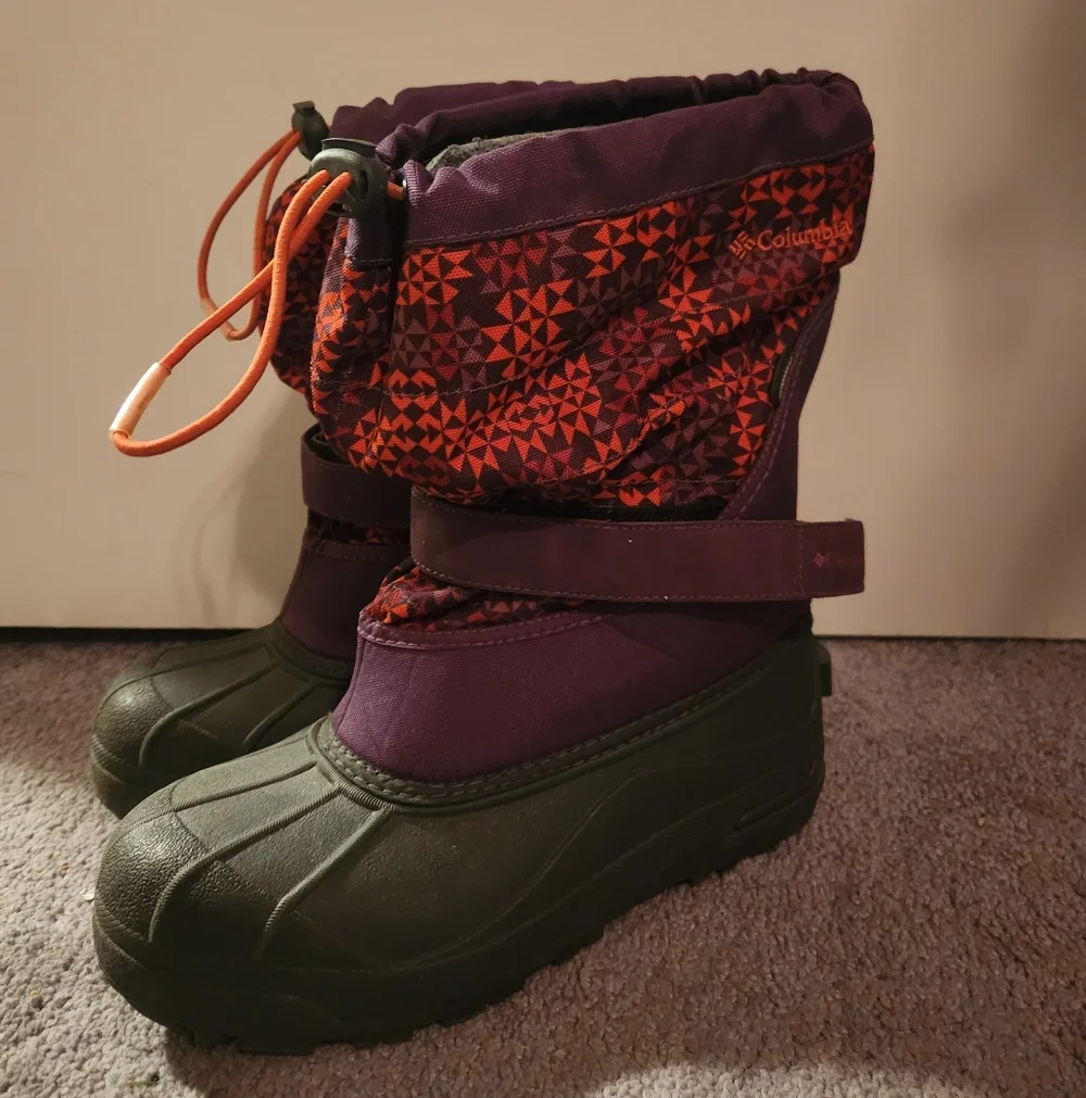Columbia Girls Powderbug Plus II Snow Boots Size 7